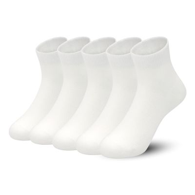 SERISIMPLE Kids Viscose Bamboo Above Ankle Socks Thin Mesh Summer Crew Comfortable Girls Boys Socks 5 Paris (US, Alpha, Medium, Regular, White)