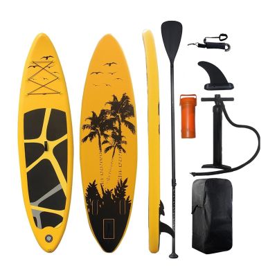 CHIPEL Surfboard Inflatable Water Surf Board PVC Material EVA Ant-Skid Pad Outdoor Paddle Board Adult Sup Balance Surfboard Outdoor Recreation
