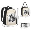 DRTGEDS 3pcs Backpack Sets, Music Note Printed Backpacks Set With Lunch Bag Pencil Pouch view 4