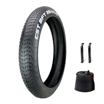 26x4.0 Fat Bike Tire, Replacement Bike Tires with Tube, Foldable Snow Bicycle Tires Kit, High-Performance Puncture Resistant Fat Tire for E-Bikes Mountain Bikes Tire for Street or Trail Riding(2 Set)