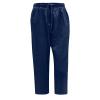 Womens Cargo Pants Mid Rise Dressy Women's Cotton Linen Pants for Summer Elastic Waist Casual Wide Leg Beach Trousers with Pockets Khaki X-Large view 3
