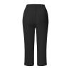 Black Linen Pants Women Straight Leg Petite Wide Leg Linen Pants for Women Casual Loose Fit High Waisted Pants with Drawstrings Khaki X-Large view 2