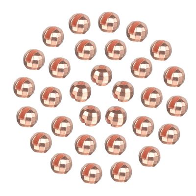 MUUNN 100pcs Tungsten Faceted Slotted Beads for Fly Tying, Sink Deeper and Faster 5 Colors/8 Sizes Slotted Tungsten Beads Fly Tying Beads Head Fly Tying Materials(Copper,2.8mm)