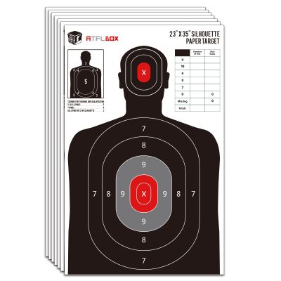 Atflbox Silhouette Paper Target for The Range, 23X35 inch Target Paper for Indoor and Outdoor Use, Suitable for Handguns, Pistols, Rifles, Airguns, Pellet Gun, BB Guns