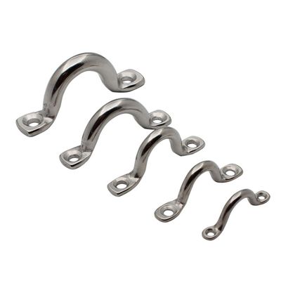 Milisten 15pcs Eye Loop Boat Kayak Eye Straps Deck Tie Down Tie Down Anchor Point Bimini Pad Footmans Ocean Kayak Bimini Boat Straps Pad Kayak Deck Eyes Kayak Pad Eyes Saddle Clip Marine, Silver