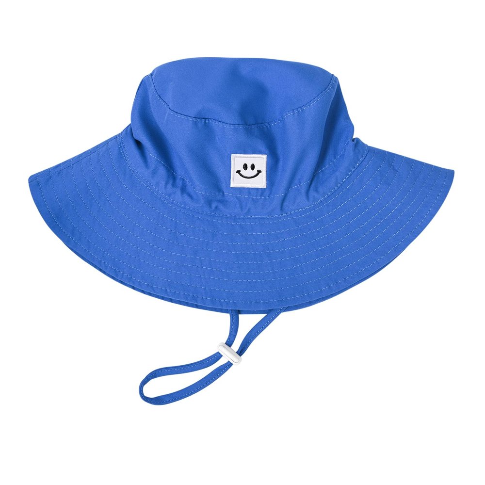 Baby Toddler Sun Hat,Kids Summer UPF 50+ Foldable Beach Bucket Hat for Boys Girls Children 6-24 Months Blue