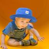 Baby Toddler Sun Hat,Kids Summer UPF 50+ Foldable Beach Bucket Hat for Boys Girls Children 6-24 Months Blue view 2