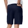 3rd hill Mens Casual Sweat Cargo Cotton Shorts Drawstring Elastic Waist Athletic Workout Gym Jogger Shorts with 5 Pockets Navy Blue view 4
