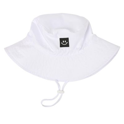 Baby Toddler Sun Hat,Kids Summer UPF 50+ Foldable Beach Bucket Hat for Boys Girls Children 0-6 Months White