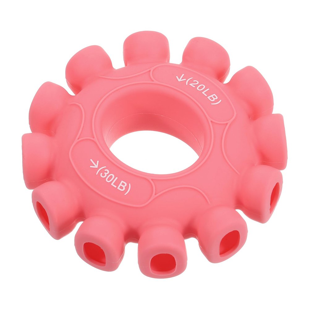 uxcell Hand Grip Strengtheners, 20-30Lb Silicone Grip Strength Training for Stress Relieve & Rock Climbing, Pink
