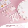 SANUIU Flower Letter Charms Accessories for Rubber Bag, Insert Decorative Flower Charms for Rubber Bag Beach Totes view 2