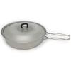Outdoor Camping Outdoors Cooking Equipment Camp Accessories Titanium Frying Pan Lightweight Pan Portable Camping Cooker for Hiking Fishing Adventures Picnics (Size : Pan+Cover) () view 1