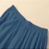 Hisanny Womens Plus Size Linen Pants Wide Leg Palazzo Trousers High Elastic Waist Flowy Culottes with Pockets Deep Blue Large view 2
