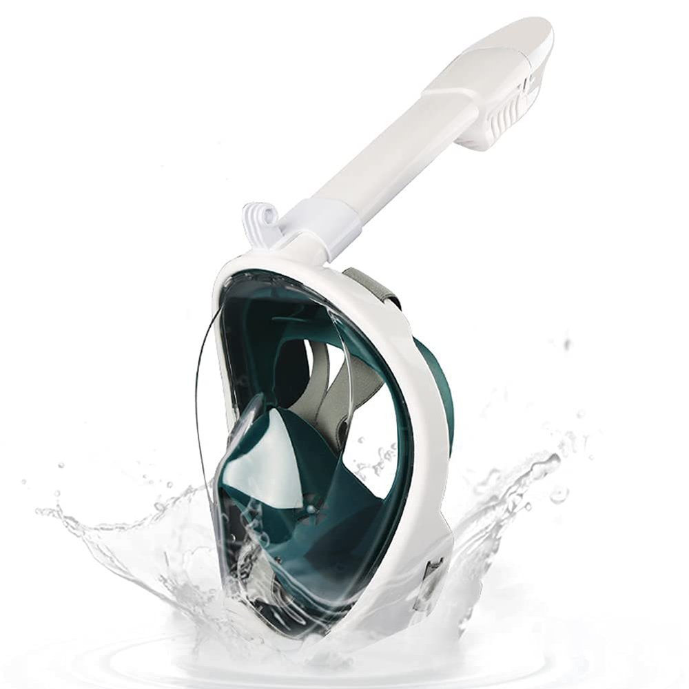Snorkel Diving Mask, Panoramic HD Scuba Snorkel Mask, Anti-Fog Swim Mask, Tempered Glasses Snorkel Goggles, Scuba Dive Snorkel Mask with Silicone Skirt Strap for Dry Snorkeling, Swimming