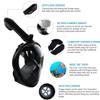 Snorkel Diving Mask, Panoramic HD Scuba Snorkel Mask, Anti-Fog Swim Mask, Tempered Glasses Snorkel Goggles, Scuba Dive Snorkel Mask with Silicone Skirt Strap for Dry Snorkeling, Swimming view 3