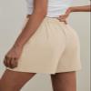 Feiersi Womens Casual Elastic Waist Wide Leg Suit Tailored Shorts Summer Dressy Work Shorts with Pockets(Khaki,X-Large) view 3