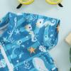 Hnyenmcko Infant Baby Boy Girls Rash Guard Swimsuit Short Sleeve Zipper Bathing Suit Toddler One Piece Swimwear Sunsuit (G-Dark Blue, 6-12 Months) view 4