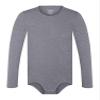 Landofgenie Men One Piece Bodysuit Long Sleeve Onesie Pajamas Tops Cotton Romper Grey M view 1