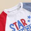 BeQeuewll Baby Boy 4th of July Outfit Toddler Babe Dude Shirt Star Stripe Flag Shorts Boys Patriotic Outfit Summer Clothing (star spangled dude, 2-3 Years) view 4