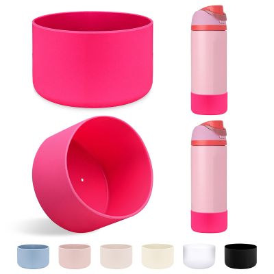 LUCKINEE 2Pcs Protective Silicone Boot Bottom Base for Owala FreeSip Twist and Flip Flask 24OZ, and Compatible with Stanly Cup Tumbler 20-40oz and More Bottles with Bottom Diameter 2.8-2.95inch