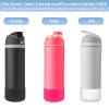 LUCKINEE 2Pcs Protective Silicone Boot Bottom Base for Owala FreeSip Twist and Flip Flask 24OZ, and Compatible with Stanly Cup Tumbler 20-40oz and More Bottles with Bottom Diameter 2.8-2.95inch view 2