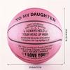 Moactiv Customized Engraved Pink Basketball Gifts for Daughter from Parents - Personalized Christmas Graduation Day Gifts - Gifts with Love,Size 7-29.5" view 3