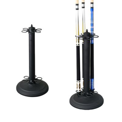 Billiard Cue Rack Pool Stick Holder Billiard Cue Rack Holds Sticks Floor Stand Rack, Premium Holder, (Cues, Balls and Ball not Included) Accessories for Games Bar Club -Matte Black||6 Holes