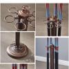 Billiard Cue Rack Pool Stick Holder Billiard Cue Rack Holds Sticks Floor Stand Rack, Premium Holder, (Cues, Balls and Ball not Included) Accessories for Games Bar Club -Matte Black||6 Holes view 4