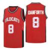 Mens Wildcats High School Basketball Jersey #8 Chad Danforth Shirt Jersey #8 Red Large view 1