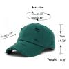 Unisex Distressed Rip Torn Washed Cotton Custom Baseball Cap Adjustable (Print, Green) view 2