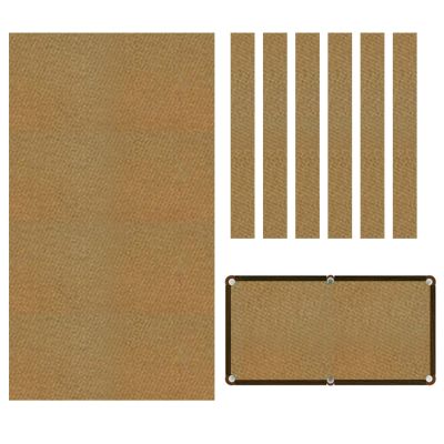 LXHJB Pool Table Felt for 9' Pool Table Pre Cut Bed & Rails Blue/Tan/Green/Red Worsted Blend Fast Speed Billiard Cloth (Color : Brown, Size : 9in)