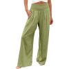 NineFit Basics Linen Beach Pants Women Low Waisted Womens Tapered Pants Cotton Linen Drawstring Elastic Waist Pants Casual Trousers with Pockets Past Orders Placed by Me On Amazon White Small, Royal Blue view 4