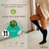 LEVSOX Plus Size Compression Socks for Women&Men Wide Calf 15-20 mmHg Knee High Extra Large Calf Support Socks for Nurse, Medical, Travel, Black, Grey, White view 3