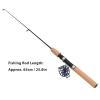 Tyenaza Ice Fishing Rod and Reel Combo, Prevent Slip Short Section 65cm Ice Fishing Rod for Winter Fishing view 2