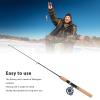 Tyenaza Ice Fishing Rod and Reel Combo, Prevent Slip Short Section 65cm Ice Fishing Rod for Winter Fishing view 3