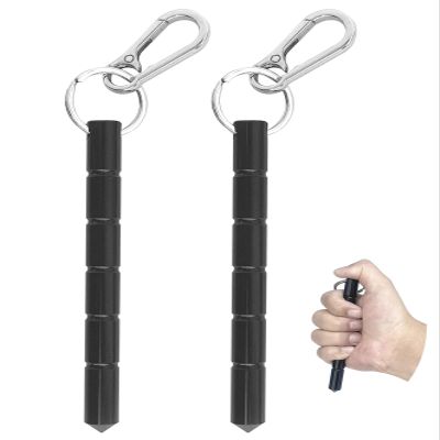 GladTime Kubaton Metal Tactical Keychain Aluminum Safety Keyring Self Defense Weapon with Key Chain Hook 2 Kit