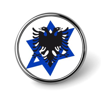 Albanian Greatness Flag Israel Symbol Funny Round Badge Brooch Pin Button Print Lapel Tie Pins Decoration for Men Women, Circular, style