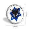 Albanian Greatness Flag Israel Symbol Funny Round Badge Brooch Pin Button Print Lapel Tie Pins Decoration for Men Women, Circular, style view 2