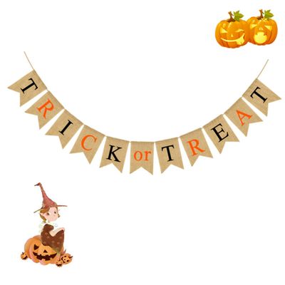 CHILDWEET Halloween Decoration Banner Flag Dovetail Banner Lightweight Washable Party Supplies