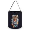 Butterfly & Tiger Halloween Candy Buckets Portable Tote Bucket Reusable Goody Bucket Handbags for Party Supplies view 1