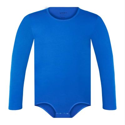 Landofgenie Men One Piece Bodysuit Long Sleeve Onesie Pajamas Tops Cotton Romper Blue XL