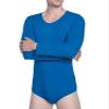 Landofgenie Men One Piece Bodysuit Long Sleeve Onesie Pajamas Tops Cotton Romper Blue XL view 4