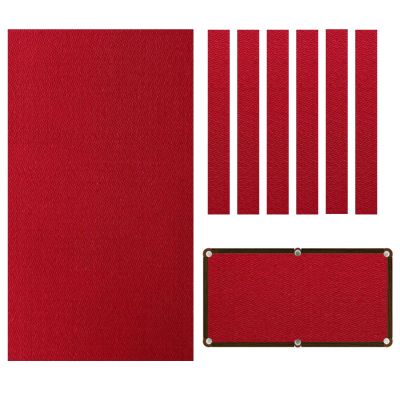LXHJB Pool Table Felt for 9' Pool Table Pre Cut Bed & Rails Blue/Tan/Green/Red Worsted Blend Fast Speed Billiard Cloth (Color : Red, Size : 9in)