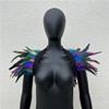 Ihreesy Women's Feather Shawl, Natural Feather Cape for Halloween Costume Cosplay, Colored view 3