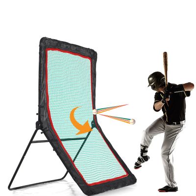 FLITURE Baseball Rebounder Net - 4x7FT Adjustable Rebounder Net with Steel Frame for Baseball Soccer Volleyball Lacrosse - Perfect for Pitching Hitting & Backyard Training for All Ages