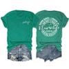 Funny Nurse Life T Shirt, Some Days Rock it Some Days It Rocks Me, Letter Printed Casual Nurse Tops for Women Green view 1