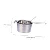 GANAZONO 1set Stainless Steel Butter Melting Pot Ergonomic Handle for Cheese and Melting for Hiking and Picnics Easy to Clean and Maintain view 2