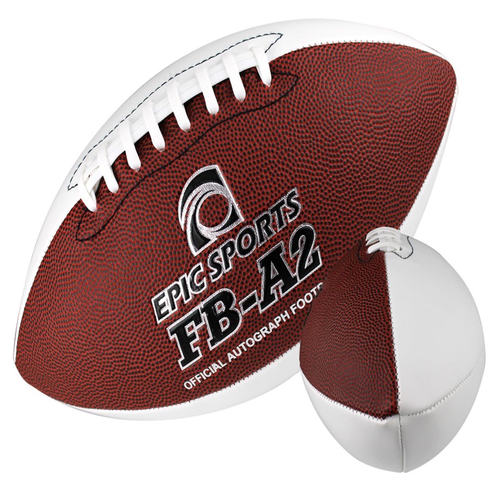 Epic Sports Epic Official Size Autograph 1 Brown/3 White Panels Football (1-Brown Panel & 3-White Panels) Official Size