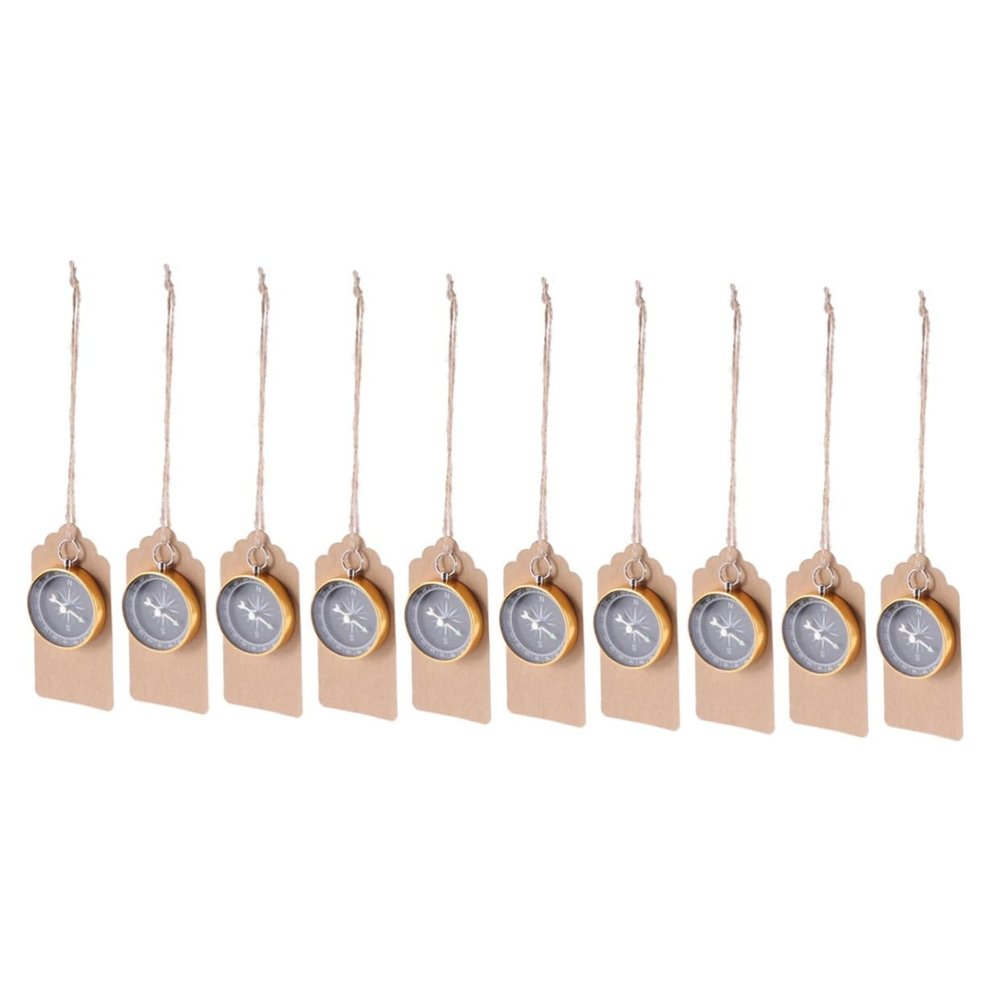 GANAZONO Compass Wedding Favor Set 10pcs Pocket Compass Pendant Decorative Party Favor Families Friends