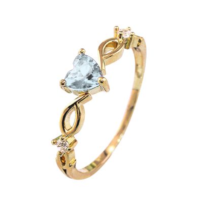 BTAKANPP Dinosaur Rings Novia Cumpleaos Con De Con Dedo A De Anillo Joyera Romntico Piedra Sortija Corazn De (Blue, 10)